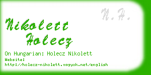 nikolett holecz business card
